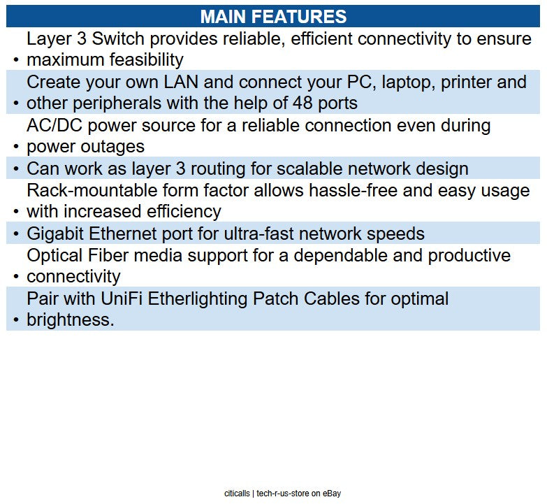 Ubiquiti Networks USW-PRO-MAX-48-POE 48-Port Layer 3 Etherlighting Switch