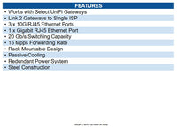 Ubiquiti USW-WAN-RJ45 10GbE WAN Switch for 2 SMHA Gateways 1ISP