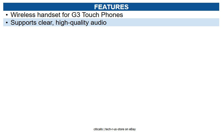 Ubiquiti UT-G3-HANDSET G3 Wireless Handset for G3 Touch Phones