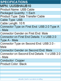 StarTech UUSBHAUB10 USB Cable - 4 pin USB Type A (M) - Micro-USB Type B (M)