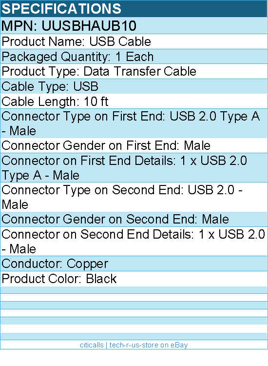 StarTech UUSBHAUB10 USB Cable - 4 pin USB Type A (M) - Micro-USB Type B (M)