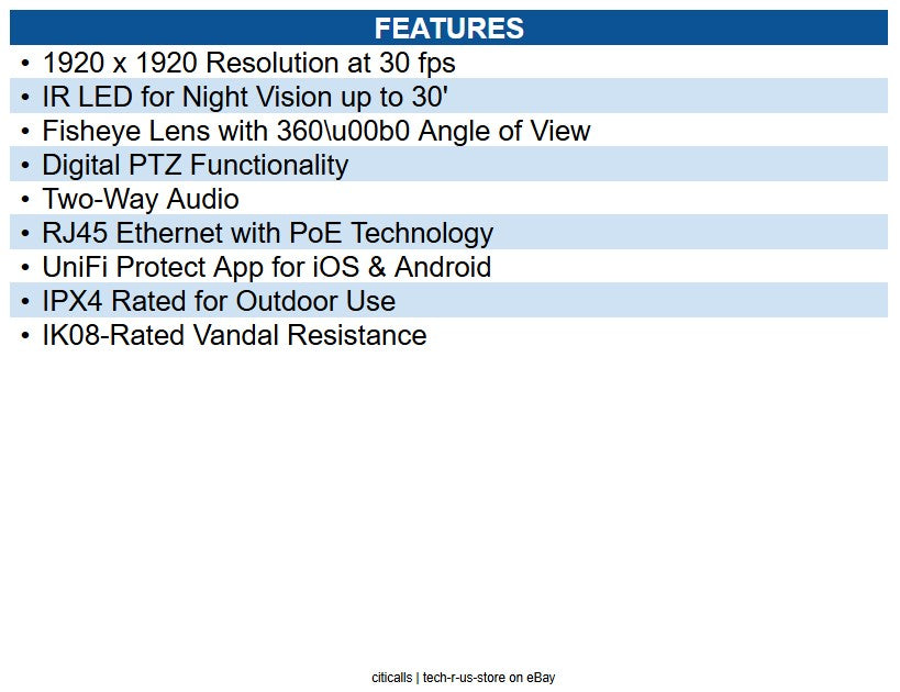 Ubiquiti Networks UVC-AI-360 UniFi 5 Megapixel Indoor/Outdoor Network Camera