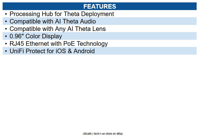 Ubiquiti Networks UVC-AI-THETA-HUB AI Theta Hub Wall Mountable Ceiling Mountable