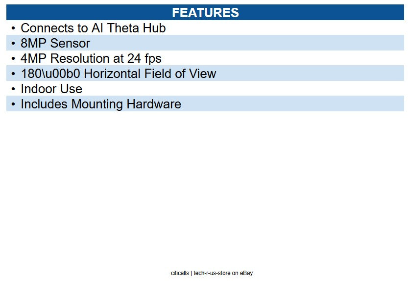 Ubiquiti Networks UVC-AI-THETA-PRO Video Surveillance System Camera, Smart Hub