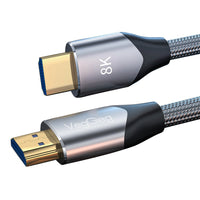 VegGieg V-H403 8K HDMI Cable 48Gbps 6.6FT/2M, Braided Cord-4K@120Hz 8K@60Hz, DTS