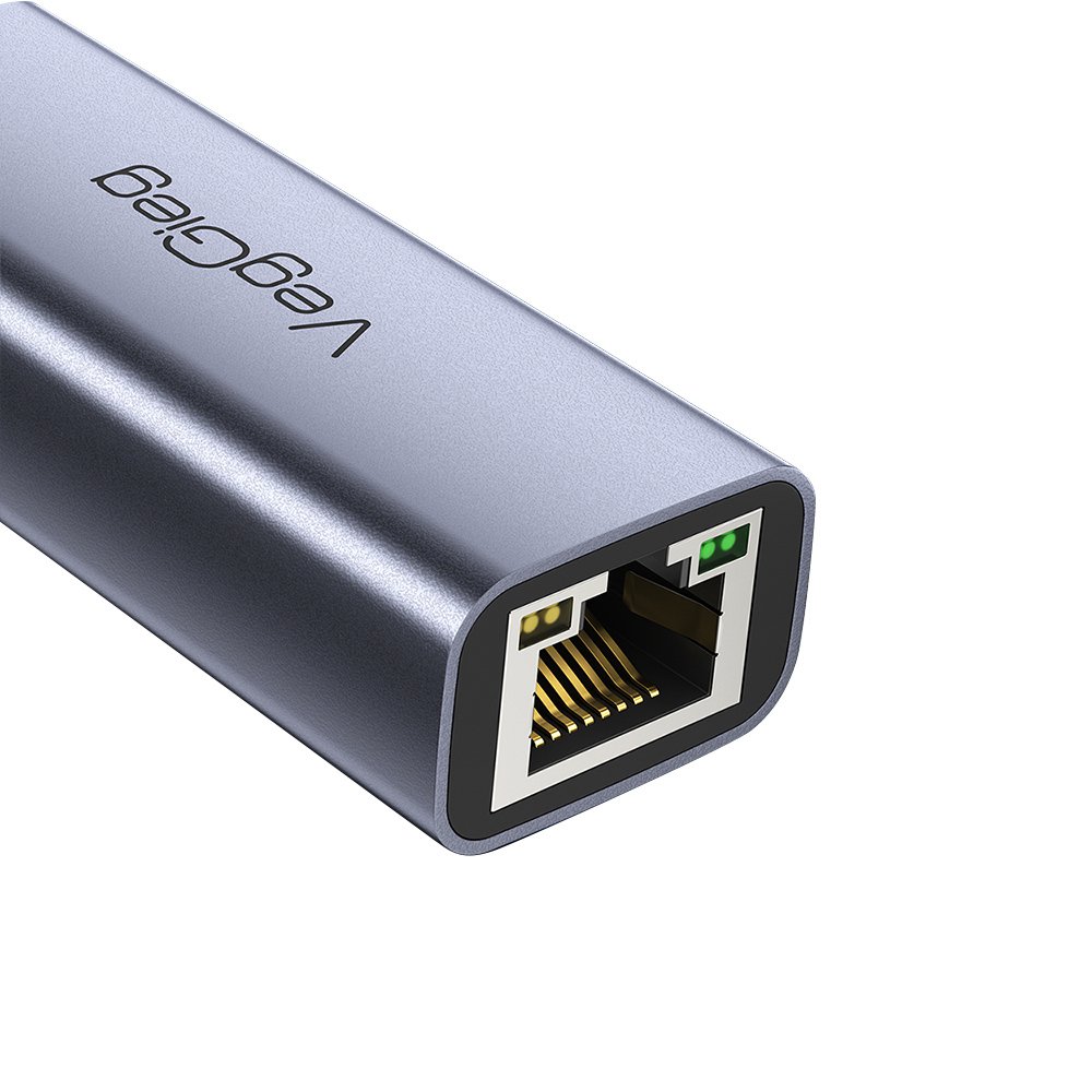 VegGieg V-K308 USB C to Ethernet Adapter, USB C to Gigabit Ethernet Adapter