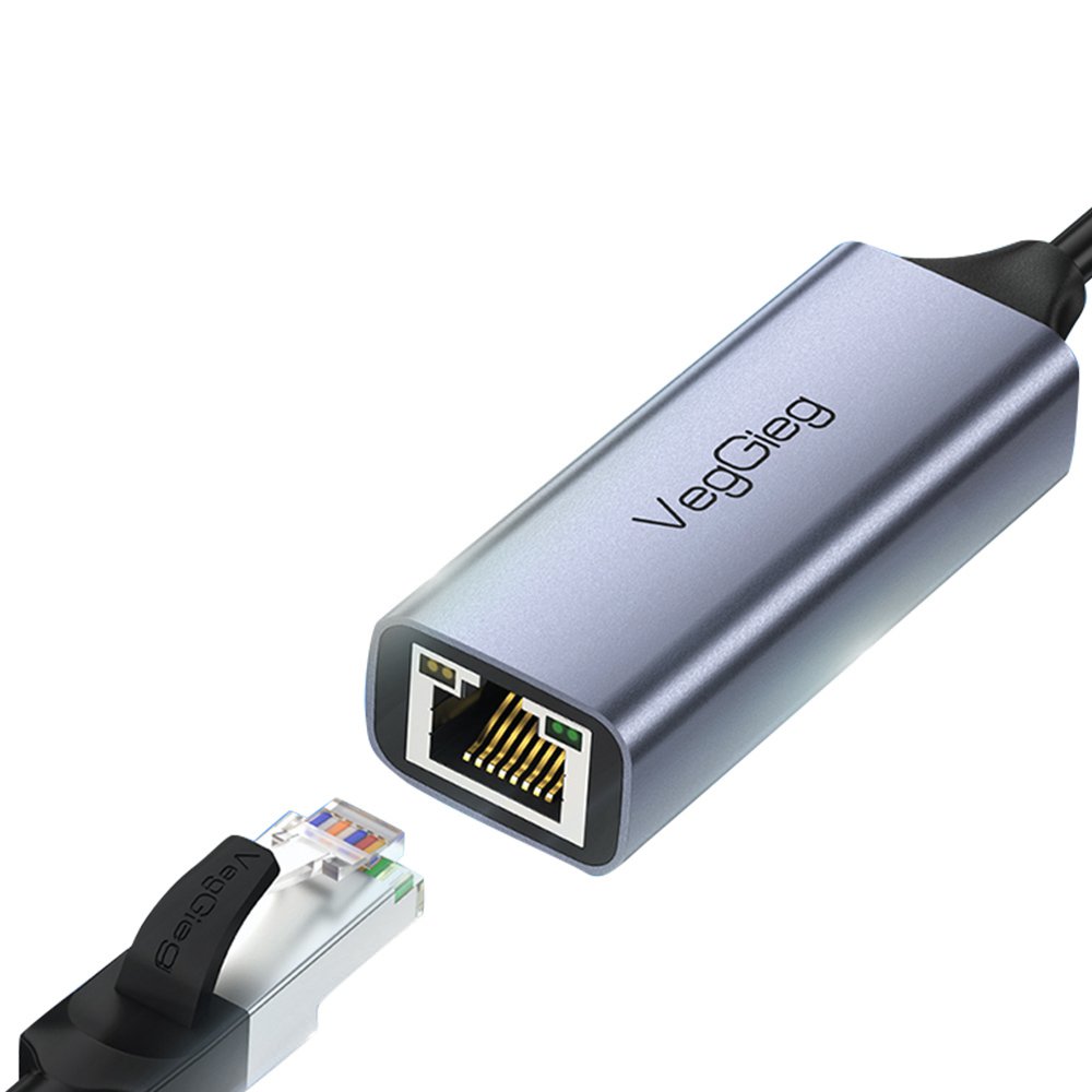 VegGieg V-K308 USB C to Ethernet Adapter, USB C to Gigabit Ethernet Adapter