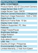 Epson V12H759020 DC-07 Document Camera - 0.37" CMOS - 8x Digital Zoom