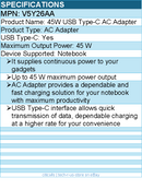 HPI V5Y26AA USB Type-C AC Adapter - Up to 45 W Maximum Power Output