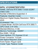 PNY VCG5060T8DFXPB1 Video Card - GeForce RTX 5060 Ti 8GB GDDR7 128bit Retail
