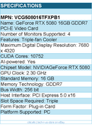 PNY VCG508016TFXPB1 Video Card - GeForce RTX 5080 16GB GDDR7 PCI-E Retail