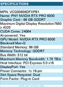 PNY VCNRTXPRO6000BQ-PB RTX PRO 6000 Blackwell Max-Q Workstation Graphics Card