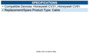 Honeywell VE027-8020-B0 Cable (6-Pin, Female One End Only)