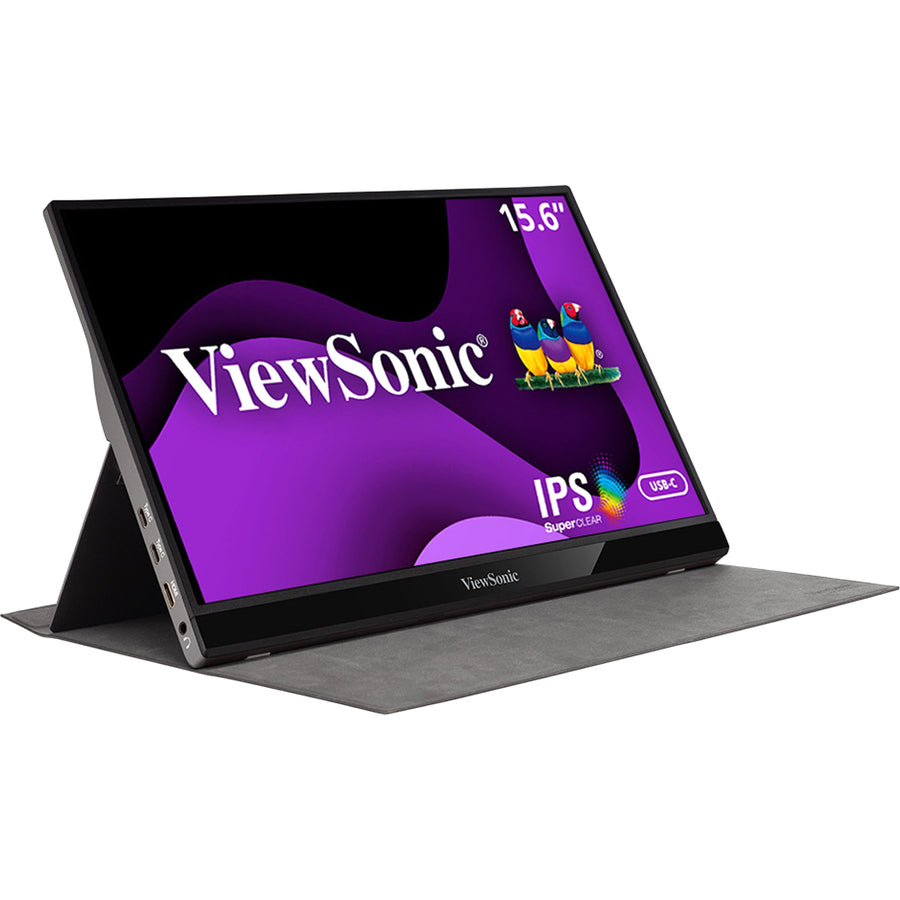 ViewSonic VG1655 15.6 Inch 1080p Portable Monitor with 2 Way Powered 60W USB C