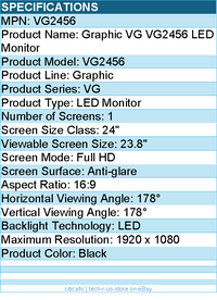 ViewSonic VG2456 24 Inch 1080p Monitor with USB C 3.2, Docking Built-In