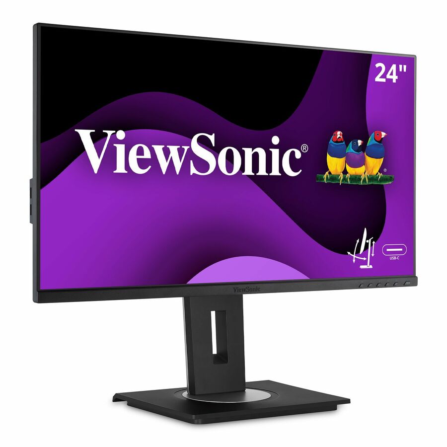 ViewSonic VG2456 24 Inch 1080p Monitor with USB C 3.2, Docking Built-In