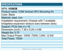 Montech VGM2B VGM 2 Vertical GPU Mounting Kit PCIE x16 Riser Cable 3-Slots Black