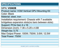 Montech VGM2B VGM 2 Vertical GPU Mounting Kit PCIE x16 Riser Cable 3-Slots Black