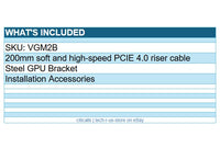 Montech VGM2B VGM 2 Vertical GPU Mounting Kit PCIE x16 Riser Cable 3-Slots Black