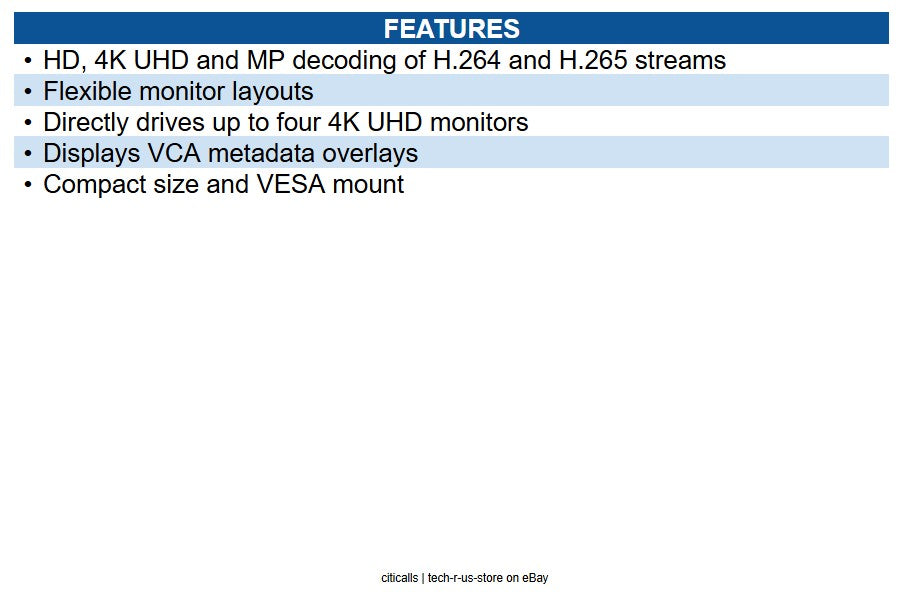 IQSIGHT VJD-7533 UHD 4K VIDEOJET decoder 7000