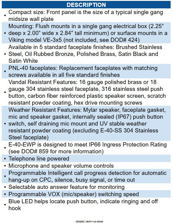 Viking Electronics VK-300-IP SIP AND MULTICAST PAGING HORN