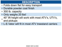 Viking Solutions VKS-VLV001 L-E-VATOR - PORTABLE LIFT SYSTEM