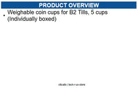 APG Cash Drawer VPK-15J-05-BX Standard Duty Weighable Coin Cup Kits