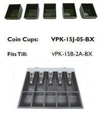 APG Cash Drawer VPK-15J-05-BX Standard Duty Weighable Coin Cup Kits