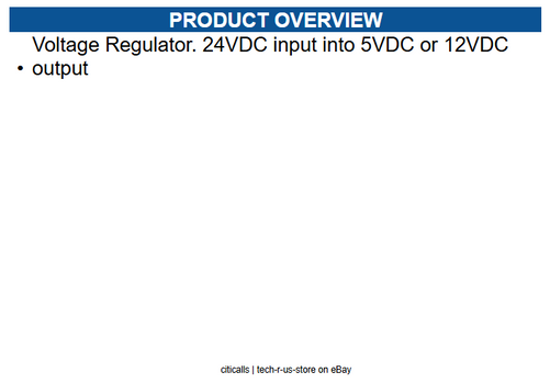 Altronix VR6 Voltage Regulator. 24VDC Input into 5VDC or 12VDC Output