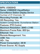 Synology VS600HD VisualStation Surveillance Station Display Device Retail