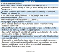 Vtech VT-CS6619 Cordless with Caller ID