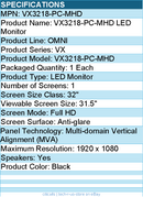 ViewSonic VX3218-PC-MHD OMNI 32" Curved 1080p 1ms 165Hz Gaming Monitor
