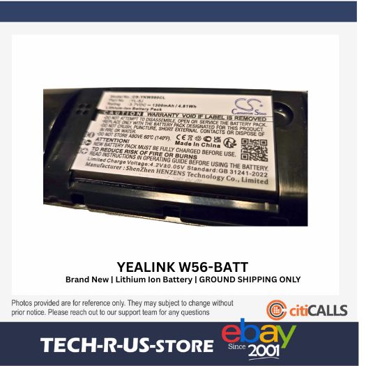 Yealink W56-BATT YL-5J 1460mAh 3.7V 5.4WH BATTERY for W56P W56H W59R Handsets