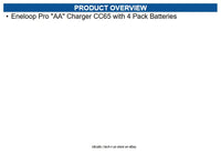 Panasonic WAS-AACHARGER-4PK Eneloop Pro "AA" Charger CC65 with 4 Pack Batteries