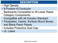 Wavenet WAV-6AKSJBL-S CAT6A JACK BLUE 8P8C