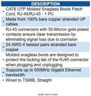 Wavenet WAV-6E04UMBK-PC-14 CAT6 PATCH CORD BOOTED 14' BLACK