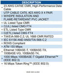 Wavenet WAV-6E04UMBK-PC-25 CAT6 PATCH CORD BOOTED 25' BLACK