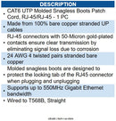 Wavenet WAV-6E04UMBK-PC-07 CAT6 PATCH CORD BOOTED 7' BLACK