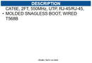 Wavenet WAV-6E04UMBL-PC-02 CAT6 PATCH CORD BOOTED 2' BLUE