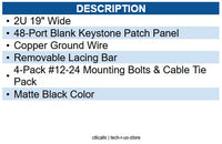 Wavenet WAV-BPPWM-48 48 PORT BLANK PATCH PANEL 2U