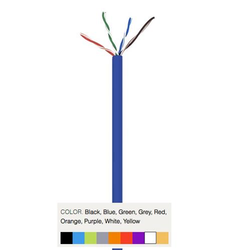 Wavenet WAV-CAT5-CMR-BK 5E04URBK4 CAT5 CMR CABLE BLACK
