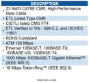 Wavenet WAV-CAT6E-CMR-BL CAT6E 600 MHz CMR 6E04URBL4 BLUE
