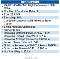 Wavenet WAV-CAT6V-PLEN-WH CAT6 UTP PLENUM WHITE