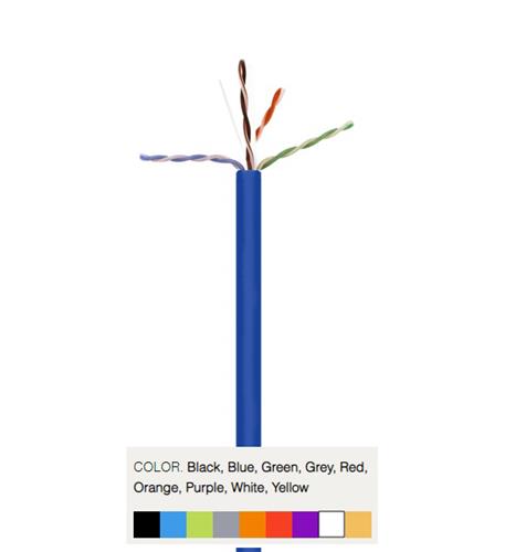 Wavenet WAV-CAT6V-PLEN-BL CAT6 PLENUM NO SPLINE BLUE