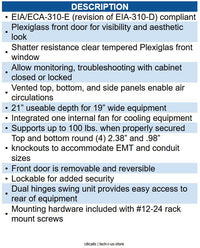 Wavenet WAV-CBTF-WM6U-SW 6U WALL MOUNT CABINET
