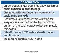 Wavenet WAV-PDH-DS-1U HORIZONTAL CABLE MGR 1U DOUBLE SIDE