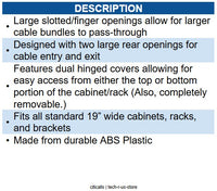Wavenet WAV-PDH-DS-2U HORIZONTAL CABLE MGR 2U DOUBLE SIDE