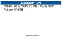 Wavenet WAV-RG6-COAX-WH RG6 COAX 1000FT PULL BOX RG6URWH4