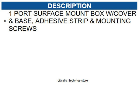 Wavenet WAV-SURFACE-1-WH SMB-1WH-S SURFACE BOX 1 PORT WHITE