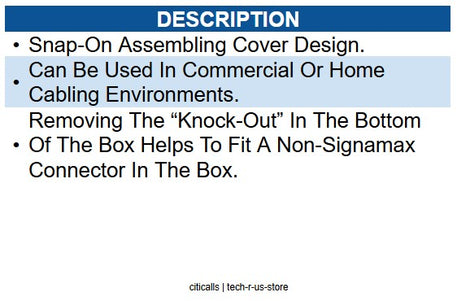 Wavenet WAV-SURFACE-2-WH SMB-2WH-S SURFACE BOX 2 PORT WHITE